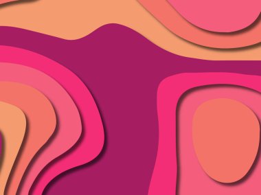 kağıt ile 3D arka plan şekilleri kesim. Soyut kağıt kitap kapağı için şablon arka plan bölmek. Kağıt arka plan kes. Soyut gerçekçi kağıt dekorasyon tasarımı için