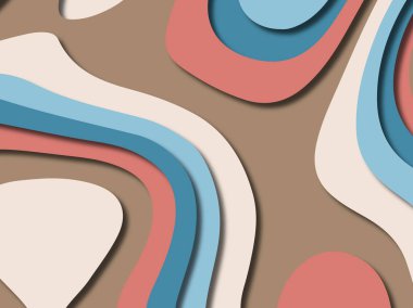 kağıt ile 3D arka plan şekilleri kesim. Soyut kağıt kitap kapağı için şablon arka plan bölmek. Kağıt arka plan kes. Soyut gerçekçi kağıt dekorasyon tasarımı için