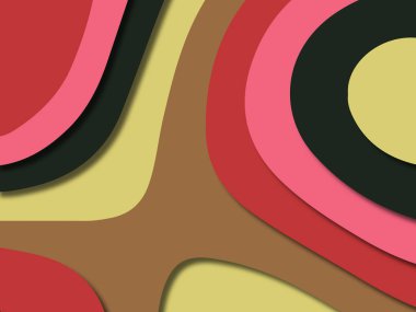 kağıt ile 3D arka plan şekilleri kesim. Soyut kağıt kitap kapağı için şablon arka plan bölmek. Kağıt arka plan kes. Soyut gerçekçi kağıt dekorasyon tasarımı için