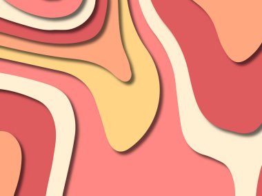 kağıt ile 3D arka plan şekilleri kesim. Soyut kağıt kitap kapağı için şablon arka plan bölmek. Kağıt arka plan kes. Soyut gerçekçi kağıt dekorasyon tasarımı için