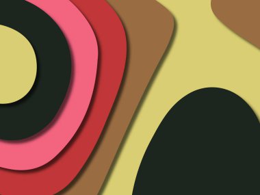 kağıt ile 3D arka plan şekilleri kesim. Soyut kağıt kitap kapağı için şablon arka plan bölmek. Kağıt arka plan kes. Soyut gerçekçi kağıt dekorasyon tasarımı için