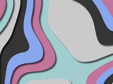 kağıt ile 3D arka plan şekilleri kesim. Soyut kağıt kitap kapağı için şablon arka plan bölmek. Kağıt arka plan kes. Soyut gerçekçi kağıt dekorasyon tasarımı için