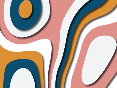 kağıt ile 3D arka plan şekilleri kesim. Soyut kağıt kitap kapağı için şablon arka plan bölmek. Kağıt arka plan kes. Soyut gerçekçi kağıt dekorasyon tasarımı için