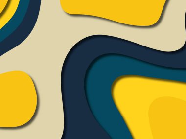 kağıt ile 3D arka plan şekilleri kesim. Soyut kağıt kitap kapağı için şablon arka plan bölmek. Kağıt arka plan kes. Soyut gerçekçi kağıt dekorasyon tasarımı için