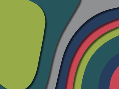 kağıt ile 3D arka plan şekilleri kesim. Soyut kağıt kitap kapağı için şablon arka plan bölmek. Kağıt arka plan kes. Soyut gerçekçi kağıt dekorasyon tasarımı için