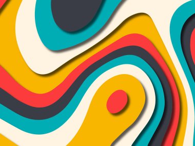 kağıt ile 3D arka plan şekilleri kesim. Soyut kağıt kitap kapağı için şablon arka plan bölmek. Kağıt arka plan kes. Soyut gerçekçi kağıt dekorasyon tasarımı için