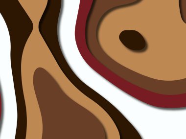 kağıt ile 3D arka plan şekilleri kesim. Soyut kağıt kitap kapağı için şablon arka plan bölmek. Kağıt arka plan kes. Soyut gerçekçi kağıt dekorasyon tasarımı için