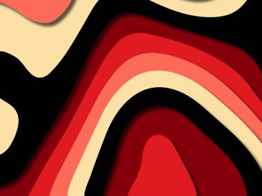 kağıt ile 3D arka plan şekilleri kesim. Soyut kağıt kitap kapağı için şablon arka plan bölmek. Kağıt arka plan kes. Soyut gerçekçi kağıt dekorasyon tasarımı için