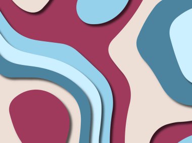 kağıt ile 3D arka plan şekilleri kesim. Soyut kağıt kitap kapağı için şablon arka plan bölmek. Kağıt arka plan kes. Soyut gerçekçi kağıt dekorasyon tasarımı için