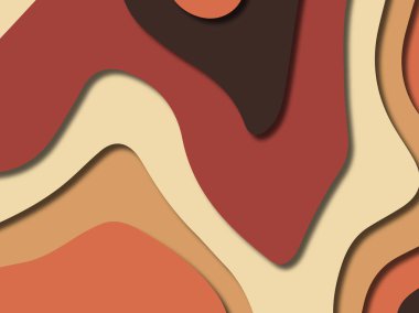 kağıt ile 3D arka plan şekilleri kesim. Soyut kağıt kitap kapağı için şablon arka plan bölmek. Kağıt arka plan kes. Soyut gerçekçi kağıt dekorasyon tasarımı için