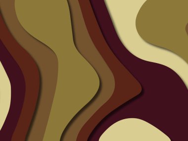 kağıt ile 3D arka plan şekilleri kesim. Soyut kağıt kitap kapağı için şablon arka plan bölmek. Kağıt arka plan kes. Soyut gerçekçi kağıt dekorasyon tasarımı için