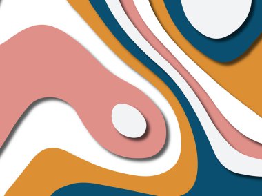 kağıt ile 3D arka plan şekilleri kesim. Soyut kağıt kitap kapağı için şablon arka plan bölmek. Kağıt arka plan kes. Soyut gerçekçi kağıt dekorasyon tasarımı için