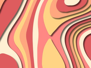 kağıt ile 3D arka plan şekilleri kesim. Soyut kağıt kitap kapağı için şablon arka plan bölmek. Kağıt arka plan kes. Soyut gerçekçi kağıt dekorasyon tasarımı için