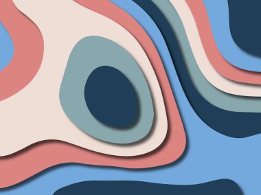 kağıt ile 3D arka plan şekilleri kesim. Soyut kağıt kitap kapağı için şablon arka plan bölmek. Kağıt arka plan kes. Soyut gerçekçi kağıt dekorasyon tasarımı için