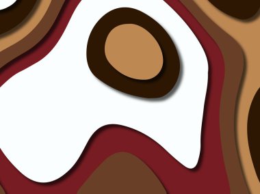 kağıt ile 3D arka plan şekilleri kesim. Soyut kağıt kitap kapağı için şablon arka plan bölmek. Kağıt arka plan kes. Soyut gerçekçi kağıt dekorasyon tasarımı için