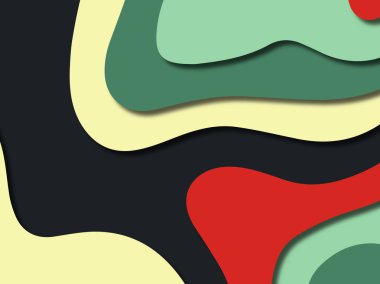 kağıt ile 3D arka plan şekilleri kesim. Soyut kağıt kitap kapağı için şablon arka plan bölmek. Kağıt arka plan kes. Soyut gerçekçi kağıt dekorasyon tasarımı için