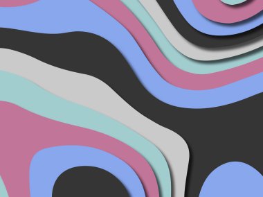 kağıt ile 3D arka plan şekilleri kesim. Soyut kağıt kitap kapağı için şablon arka plan bölmek. Kağıt arka plan kes. Soyut gerçekçi kağıt dekorasyon tasarımı için