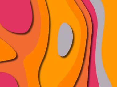 kağıt ile 3D arka plan şekilleri kesim. Soyut kağıt kitap kapağı için şablon arka plan bölmek. Kağıt arka plan kes. Soyut gerçekçi kağıt dekorasyon tasarımı için