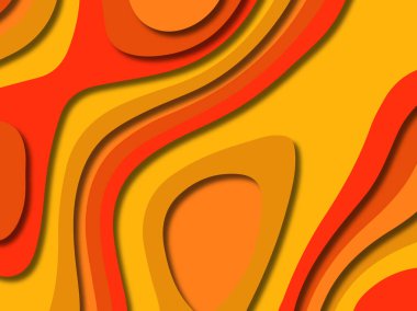 kağıt ile 3D arka plan şekilleri kesim. Soyut kağıt kitap kapağı için şablon arka plan bölmek. Kağıt arka plan kes. Soyut gerçekçi kağıt dekorasyon tasarımı için