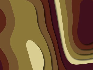 kağıt ile 3D arka plan şekilleri kesim. Soyut kağıt kitap kapağı için şablon arka plan bölmek. Kağıt arka plan kes. Soyut gerçekçi kağıt dekorasyon tasarımı için