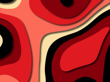 kağıt ile 3D arka plan şekilleri kesim. Soyut kağıt kitap kapağı için şablon arka plan bölmek. Kağıt arka plan kes. Soyut gerçekçi kağıt dekorasyon tasarımı için