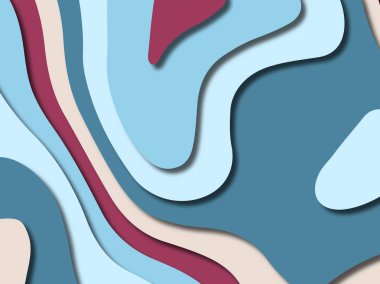 kağıt ile 3D arka plan şekilleri kesim. Soyut kağıt kitap kapağı için şablon arka plan bölmek. Kağıt arka plan kes. Soyut gerçekçi kağıt dekorasyon tasarımı için