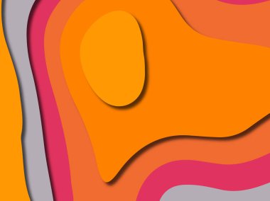 kağıt ile 3D arka plan şekilleri kesim. Soyut kağıt kitap kapağı için şablon arka plan bölmek. Kağıt arka plan kes. Soyut gerçekçi kağıt dekorasyon tasarımı için