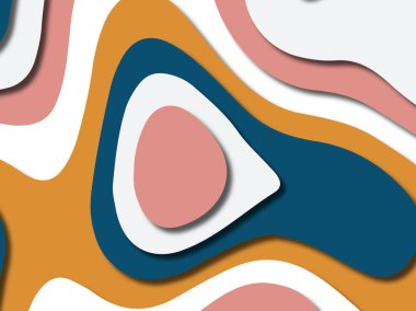 kağıt ile 3D arka plan şekilleri kesim. Soyut kağıt kitap kapağı için şablon arka plan bölmek. Kağıt arka plan kes. Soyut gerçekçi kağıt dekorasyon tasarımı için