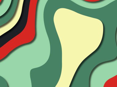 kağıt ile 3D arka plan şekilleri kesim. Soyut kağıt kitap kapağı için şablon arka plan bölmek. Kağıt arka plan kes. Soyut gerçekçi kağıt dekorasyon tasarımı için