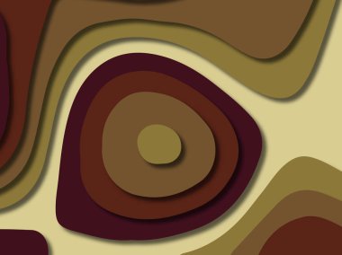 kağıt ile 3D arka plan şekilleri kesim. Soyut kağıt kitap kapağı için şablon arka plan bölmek. Kağıt arka plan kes. Soyut gerçekçi kağıt dekorasyon tasarımı için