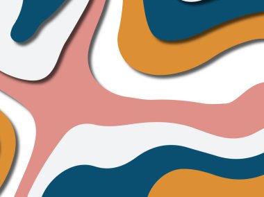 kağıt ile 3D arka plan şekilleri kesim. Soyut kağıt kitap kapağı için şablon arka plan bölmek. Kağıt arka plan kes. Soyut gerçekçi kağıt dekorasyon tasarımı için