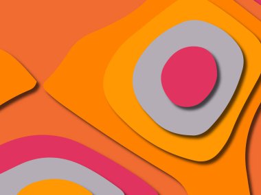 kağıt ile 3D arka plan şekilleri kesim. Soyut kağıt kitap kapağı için şablon arka plan bölmek. Kağıt arka plan kes. Soyut gerçekçi kağıt dekorasyon tasarımı için