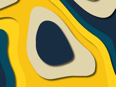 kağıt ile 3D arka plan şekilleri kesim. Soyut kağıt kitap kapağı için şablon arka plan bölmek. Kağıt arka plan kes. Soyut gerçekçi kağıt dekorasyon tasarımı için