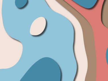 kağıt ile 3D arka plan şekilleri kesim. Soyut kağıt kitap kapağı için şablon arka plan bölmek. Kağıt arka plan kes. Soyut gerçekçi kağıt dekorasyon tasarımı için