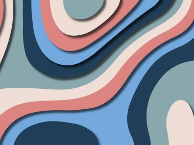 kağıt ile 3D arka plan şekilleri kesim. Soyut kağıt kitap kapağı için şablon arka plan bölmek. Kağıt arka plan kes. Soyut gerçekçi kağıt dekorasyon tasarımı için