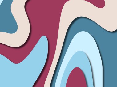 kağıt ile 3D arka plan şekilleri kesim. Soyut kağıt kitap kapağı için şablon arka plan bölmek. Kağıt arka plan kes. Soyut gerçekçi kağıt dekorasyon tasarımı için