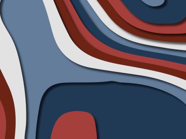 kağıt ile 3D arka plan şekilleri kesim. Soyut kağıt kitap kapağı için şablon arka plan bölmek. Kağıt arka plan kes. Soyut gerçekçi kağıt dekorasyon tasarımı için