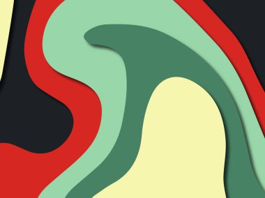 kağıt ile 3D arka plan şekilleri kesim. Soyut kağıt kitap kapağı için şablon arka plan bölmek. Kağıt arka plan kes. Soyut gerçekçi kağıt dekorasyon tasarımı için