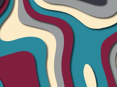 kağıt ile 3D arka plan şekilleri kesim. Soyut kağıt kitap kapağı için şablon arka plan bölmek. Kağıt arka plan kes. Soyut gerçekçi kağıt dekorasyon tasarımı için