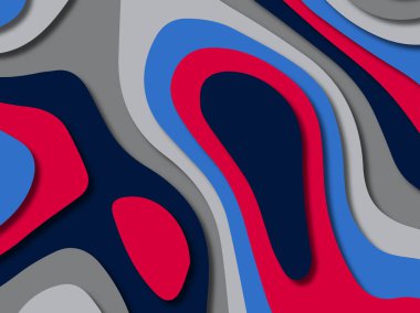 kağıt ile 3D arka plan şekilleri kesim. Soyut kağıt kitap kapağı için şablon arka plan bölmek. Kağıt arka plan kes. Soyut gerçekçi kağıt dekorasyon tasarımı için