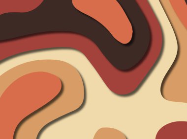 kağıt ile 3D arka plan şekilleri kesim. Soyut kağıt kitap kapağı için şablon arka plan bölmek. Kağıt arka plan kes. Soyut gerçekçi kağıt dekorasyon tasarımı için