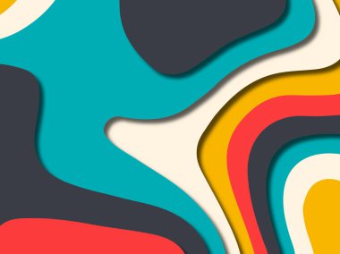 kağıt ile 3D arka plan şekilleri kesim. Soyut kağıt kitap kapağı için şablon arka plan bölmek. Kağıt arka plan kes. Soyut gerçekçi kağıt dekorasyon tasarımı için