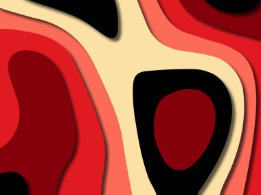 kağıt ile 3D arka plan şekilleri kesim. Soyut kağıt kitap kapağı için şablon arka plan bölmek. Kağıt arka plan kes. Soyut gerçekçi kağıt dekorasyon tasarımı için