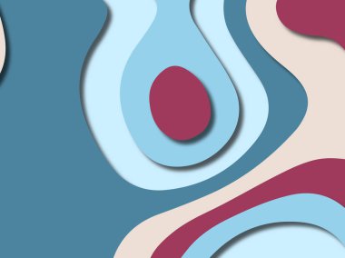 kağıt ile 3D arka plan şekilleri kesim. Soyut kağıt kitap kapağı için şablon arka plan bölmek. Kağıt arka plan kes. Soyut gerçekçi kağıt dekorasyon tasarımı için