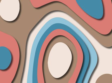 kağıt ile 3D arka plan şekilleri kesim. Soyut kağıt kitap kapağı için şablon arka plan bölmek. Kağıt arka plan kes. Soyut gerçekçi kağıt dekorasyon tasarımı için