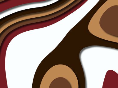 kağıt ile 3D arka plan şekilleri kesim. Soyut kağıt kitap kapağı için şablon arka plan bölmek. Kağıt arka plan kes. Soyut gerçekçi kağıt dekorasyon tasarımı için