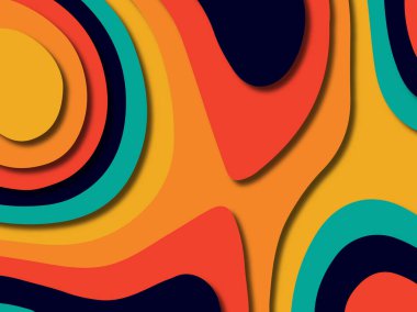 kağıt ile 3D arka plan şekilleri kesim. Soyut kağıt kitap kapağı için şablon arka plan bölmek. Kağıt arka plan kes. Soyut gerçekçi kağıt dekorasyon tasarımı için