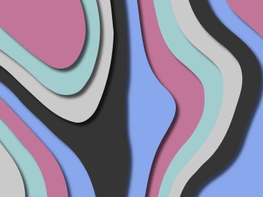 kağıt ile 3D arka plan şekilleri kesim. Soyut kağıt kitap kapağı için şablon arka plan bölmek. Kağıt arka plan kes. Soyut gerçekçi kağıt dekorasyon tasarımı için