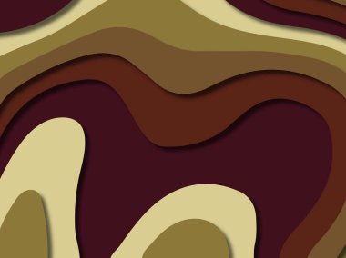 kağıt ile 3D arka plan şekilleri kesim. Soyut kağıt kitap kapağı için şablon arka plan bölmek. Kağıt arka plan kes. Soyut gerçekçi kağıt dekorasyon tasarımı için