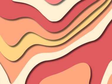 kağıt ile 3D arka plan şekilleri kesim. Soyut kağıt kitap kapağı için şablon arka plan bölmek. Kağıt arka plan kes. Soyut gerçekçi kağıt dekorasyon tasarımı için